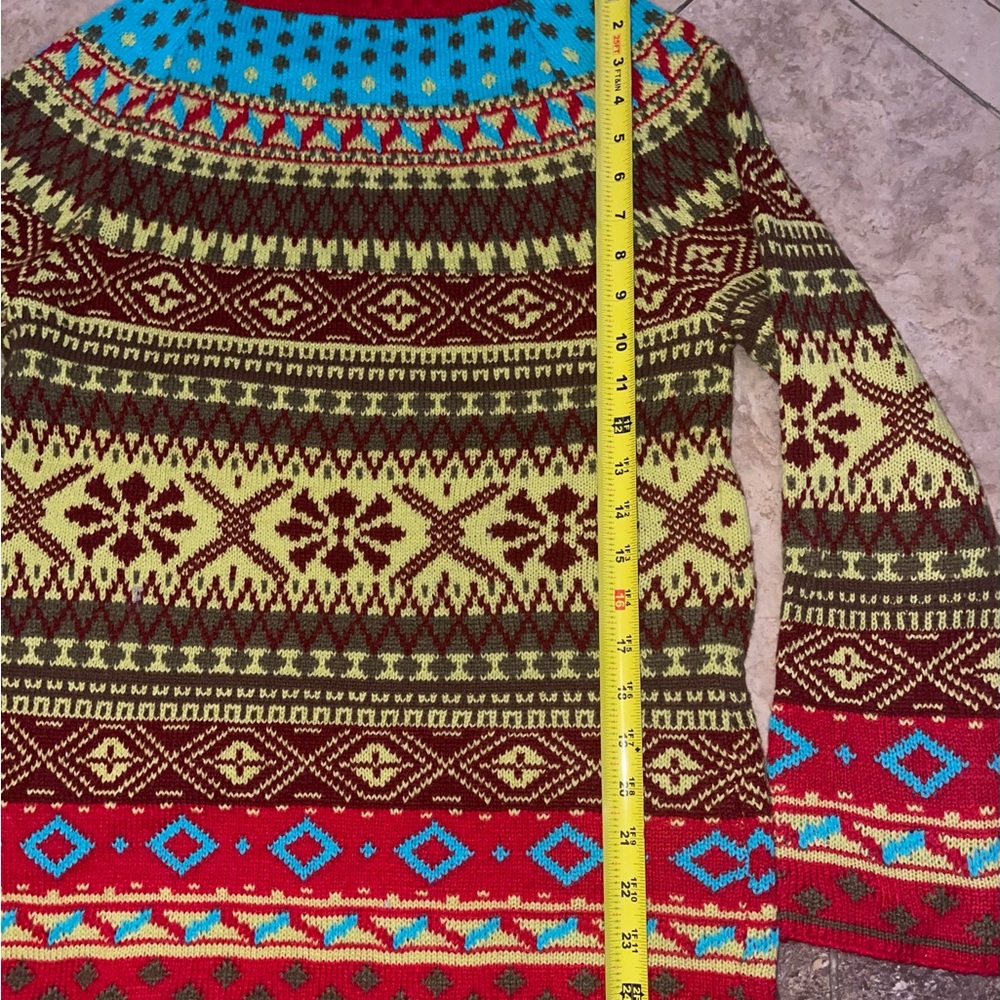 Source Unknown Multicolor Patterned Sweater - image 4